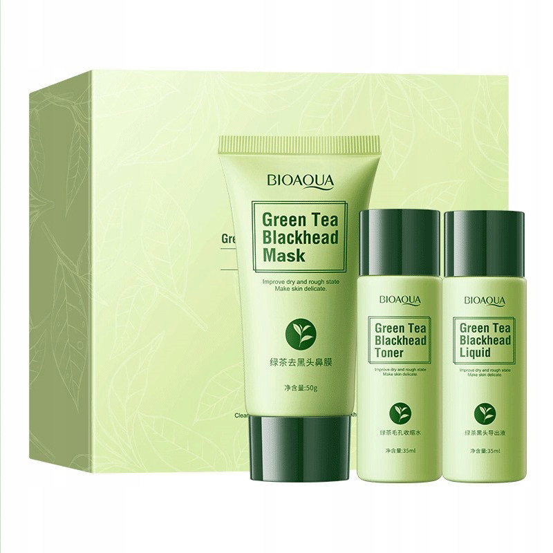 تصویر  مجموعه اسکراب لایه بردار پوست بایو آکوا مدل Green Tea Blackhead