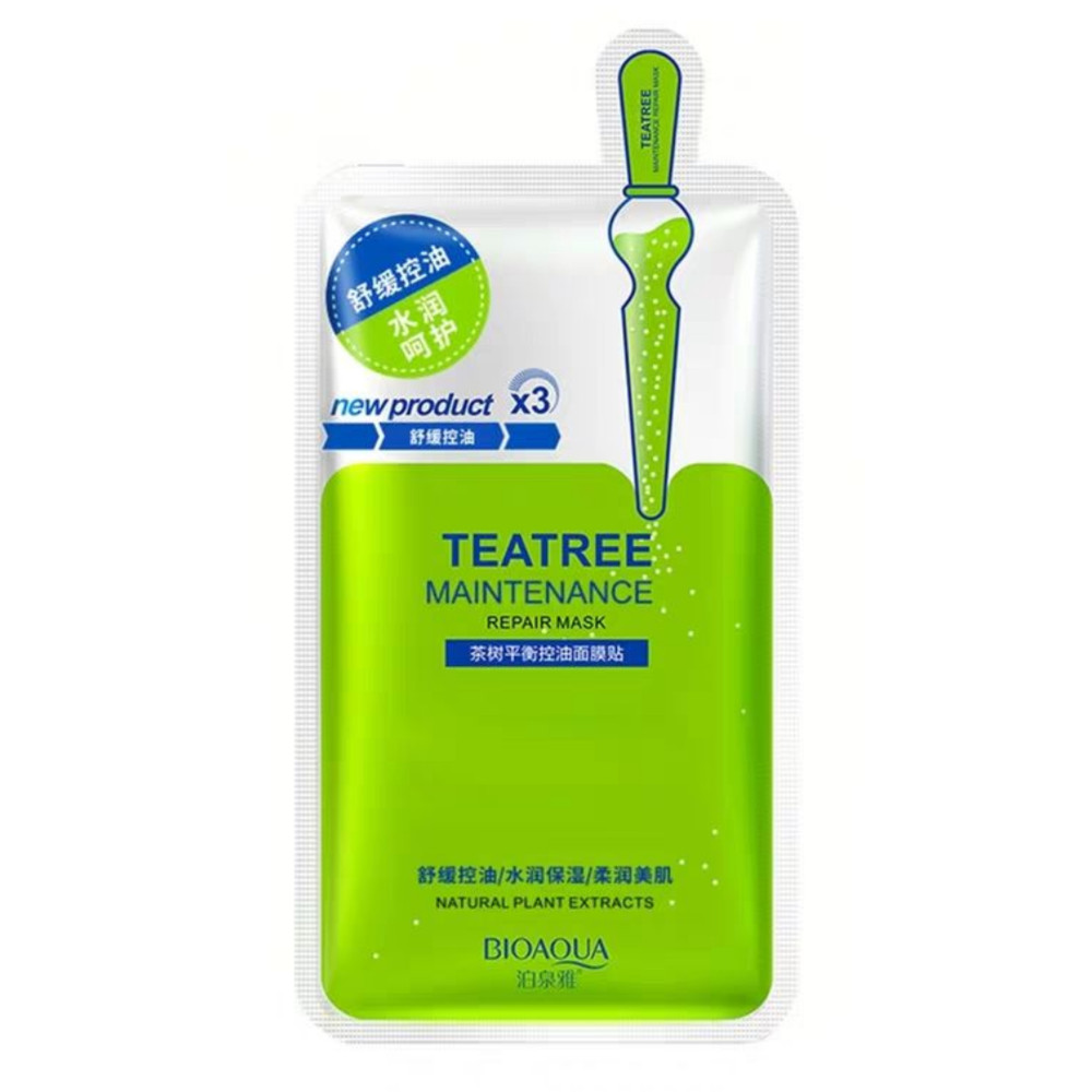 تصویر  ماسک صورت بایو آکوا مدل tea tree وزن 5 گرم