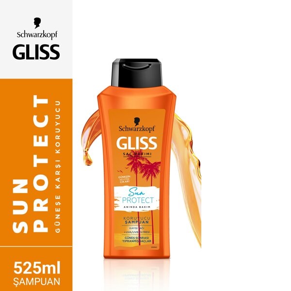 تصویر  شامپو مو گلیس مدل Sun Protect حجم 500 ملی لیتر