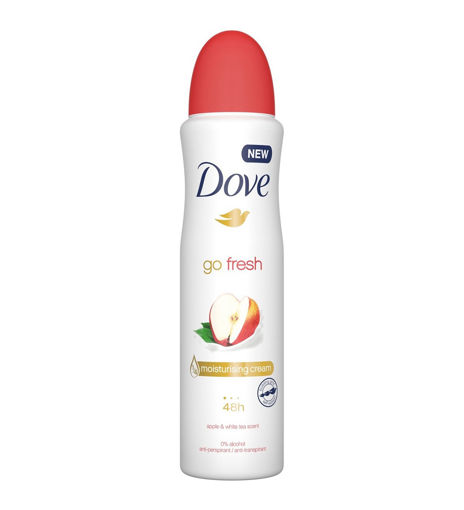 اسپری ضد تعریق زنانه داو Dove مدل Go Fresh دارای رایحه سیب و چای سفید حجم 250 میل