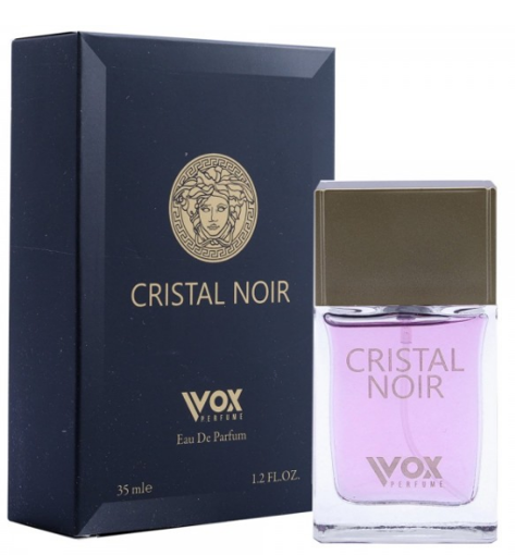 ادکلن ادو پرفیوم زنانه کریستال نویر برند وکس vox مدل 35 میل( Crystal Noir vox)