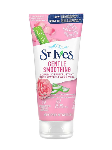 اسکراب تیوپی سنت ایوز  مدل گل رز و آلوئه ورا GENTLE SMOOTHING ROSE حجم 170 گرم