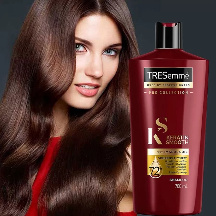 شامپو مو کراتینه ترزمه قرمز مدل keratin smooth حجم 700 میلی لیتر