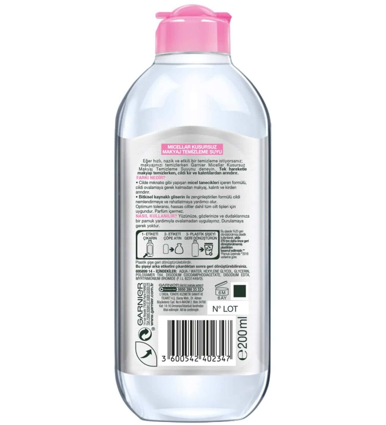 میسلار واتر پوست حساس گارنیر GARNIER حجم 200 میلی لیتر