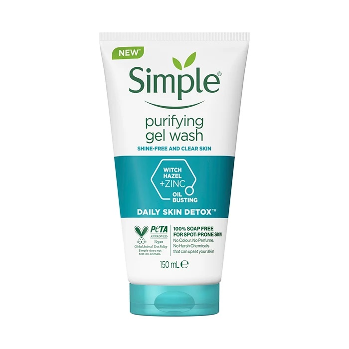 ژل شست و شو SIMPLE مدل PURIFYING DAILY SKIN DETOX
