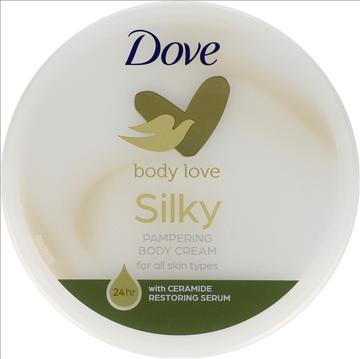 کرم مرطوب کننده BODY SILK داو مناسب برای انواع پوست حجم 300 میلی